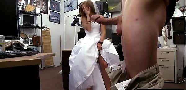  Blonde sweetie drilled by horny pawn man